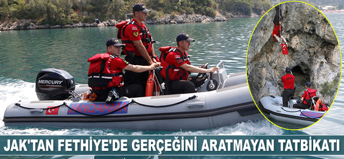 JAK timi, Fethiye'de kurtarma tatbikatı gerçekleştirdi
