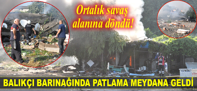 Zonguldak'ta balıkçı barınağında patlama meydana geldi