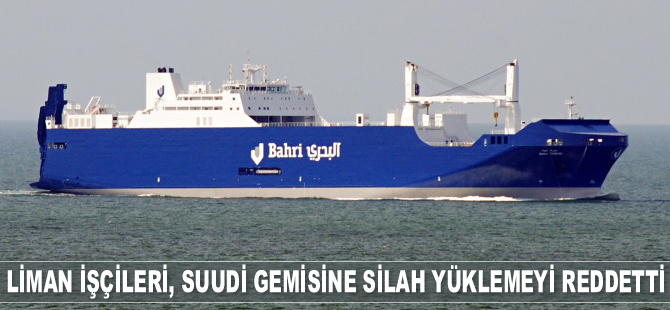 Marsilyalı liman işçileri, Bahri Tabuk isimli gemiye silah yüklemeyi reddetti