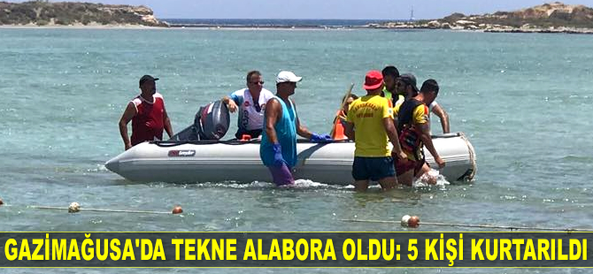 Gazimağusa’da tekne alabora oldu: 5 kişi kurtarıldı