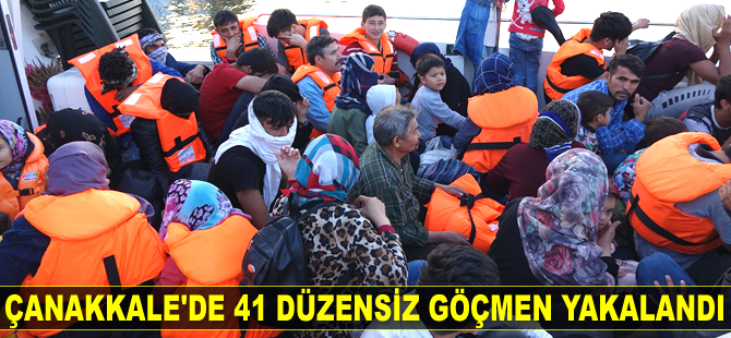 Çanakkale'de 41 düzensiz göçmen yakalandı
