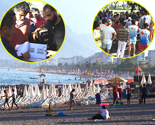 Konyaaltı Sahili'nde ‘Mavi Bayrak’ gerilimi yaşandı