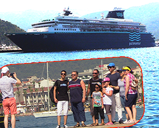 ‘Horizon’ isimli kruvaziyer gemisi, Marmaris Limanı'na yanaştı