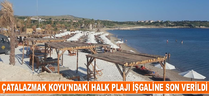 Çeşme'deki halk plajı işgaline son verildi