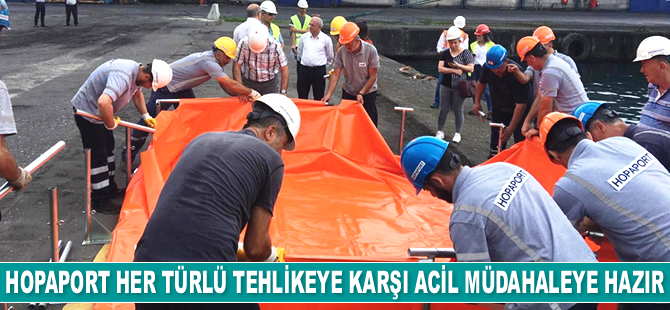 HOPAPORT’ta acil müdahale eylem planı kapsamında tatbikat gerçekleştirildi