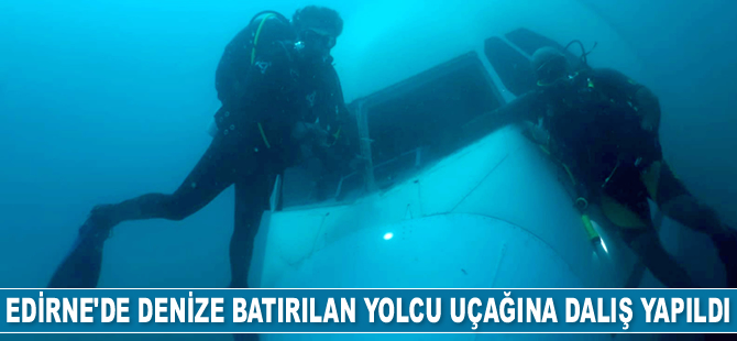 Denize batırılan yolcu uçağına dalış yapıldı
