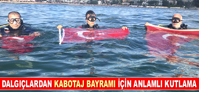 Dalgıçlar, Denizcilik ve Kabotaj Bayramı’nı dalış yaparak kutladılar