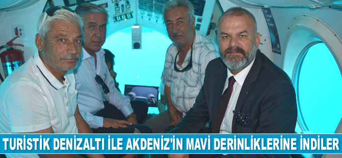 Turistik denizaltı Nemo Primero ile Akdeniz'ini mavi derinliklerine indiler