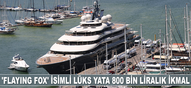 ‘Flaying Fox’ isimli lüks yat, yakıt ikmali için Fethiye’ye geldi