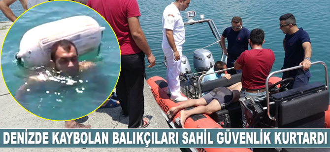 Trabzon'da denizde kaybolan balıkçıları Sahil Güvenlik ekipleri kurtardı