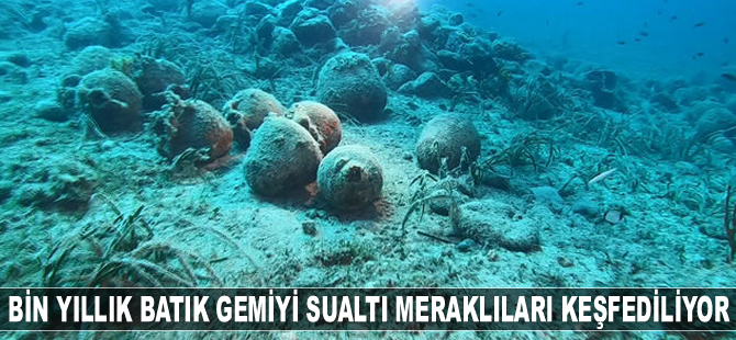 Ayvalık'taki bin yıllık batık gemi sualtı meraklıları tarafından keşfediliyor