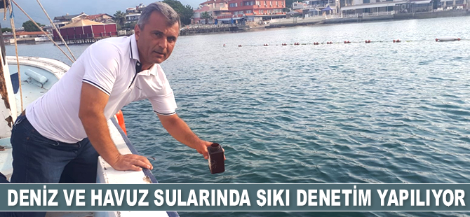 Edremit’te deniz ve havuz sularında sıkı denetimler yapılıyor