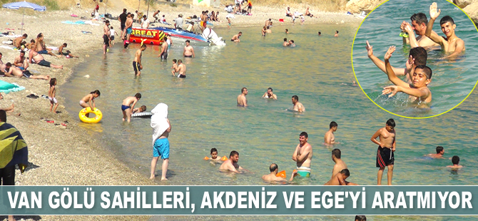 Van Gölü sahilleri, Akdeniz ve Ege’yi aratmıyor