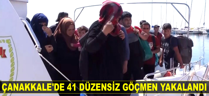 Çanakkale'de 41 düzensiz göçmen yakalandı
