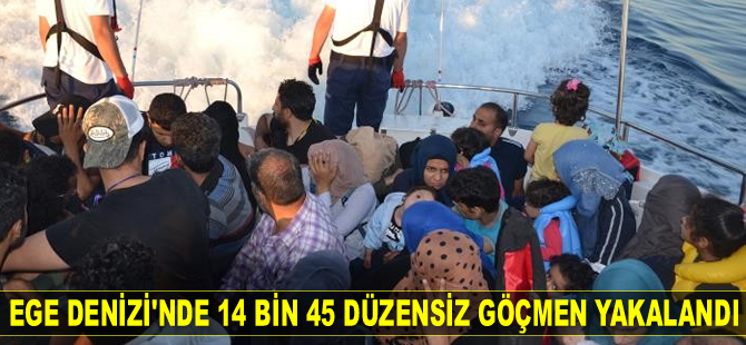 Ege Denizi’nde 14 bin 45 düzensiz göçmen yakalandı