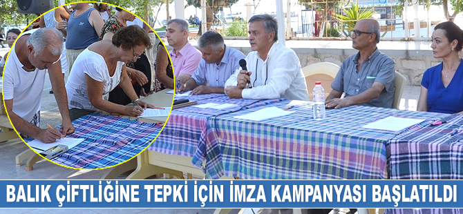 Didim’de balık çiftliğine tepki için imza kampanyası başlatıldı