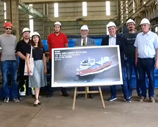 Tersan Tersanesi’nin inşa edeceği yeni balıkçı gemisinin çelik kesme töreni yapıldı