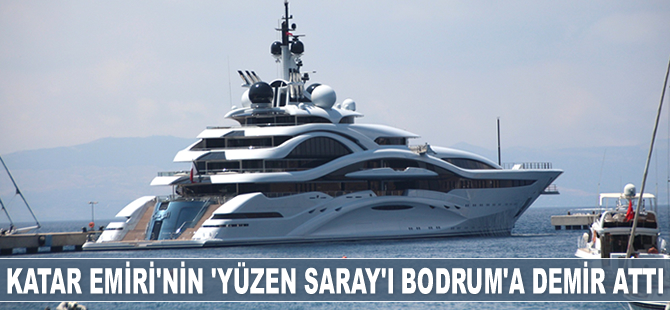 ‘Al Lusail’ isimli lüks yat, Bodrum’a demir attı