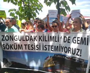 Kilimli’ye gemi söküm sahası yapma kararı protesto edildi