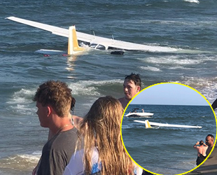 ABD’de arızalanan uçak, denize acil iniş yaptı