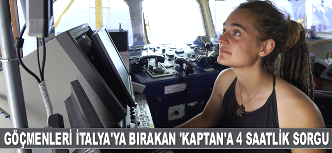 Göçmenleri Lampedusa Adası'na bırakan kaptan 4 saat sorgulandı