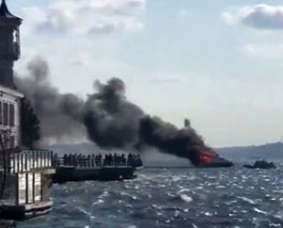 İstanbul Boğazı'nda bir yatta yangın çıktı! 12 kişi denize atlayarak kurtuldu…