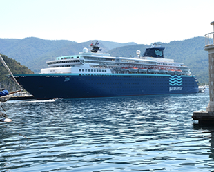 ‘Horizon’ isimli kruvaziyer gemisi, Marmaris’e geldi