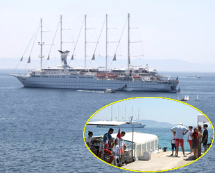 'Club Med 2' isimli yolcu gemisi Didim açıklarına demir attı