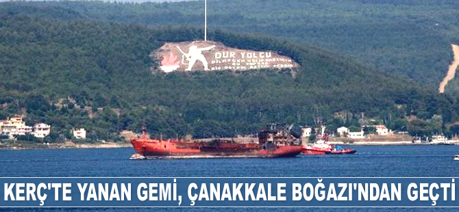 'Candy' isimli tanker, Çanakkale Boğazı'ndan geçti