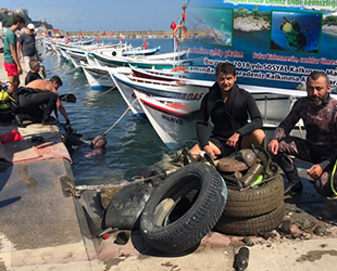 Zonguldak sahilinde deniz dibi temizliği yapıldı