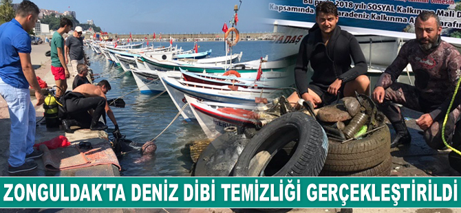 Zonguldak sahilinde deniz dibi temizliği yapıldı