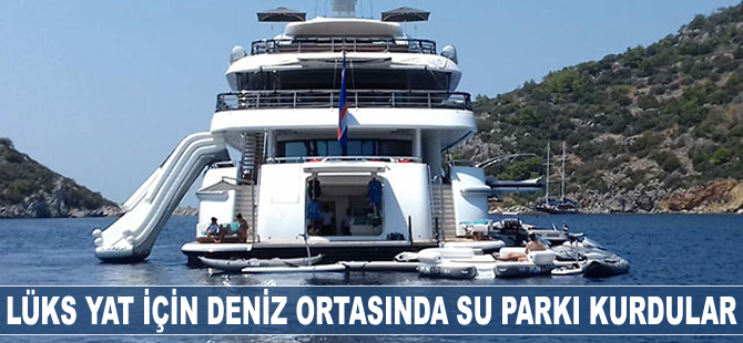 'Sea Rhapsody' isimli lüks yat için deniz ortasında su parkı kurdular