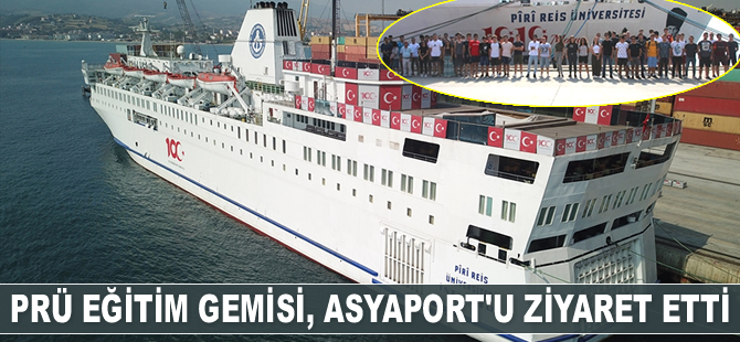 PRÜ eğitim gemisi öğrencileri, Asyaport'ta gemicilik hakkında bilgilendirildi