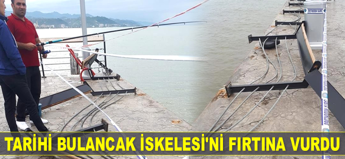 Tarihi Bulancak İskelesi'ni fırtına vurdu