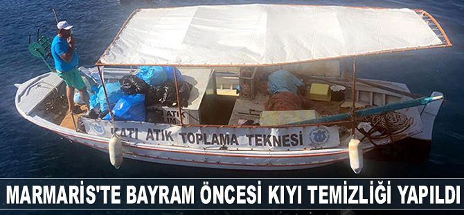 Marmaris'te Kurban Bayramı öncesi kıyı temizliği yapıldı
