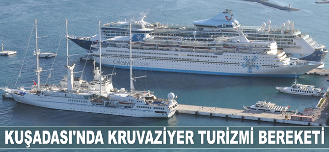 Kuşadası’na  yılın ilk 7 ayında 103 gemi geldi