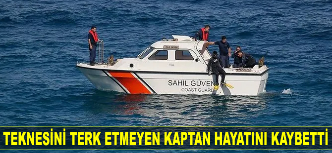 İzmir’de teknesini terk etmeyen kaptan hayatını kaybetti