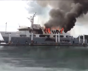 'Lady D' isimli mega yatta yangın çıktı