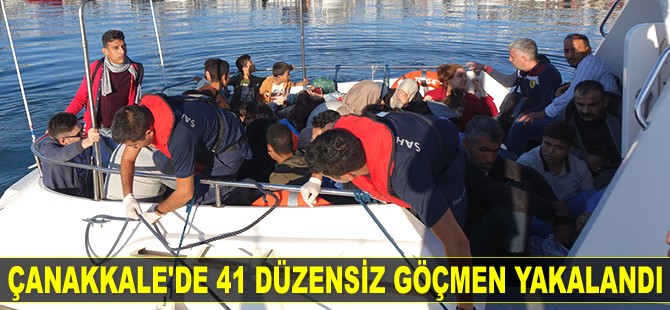 Çanakkale'de 41 düzensiz göçmen yakalandı