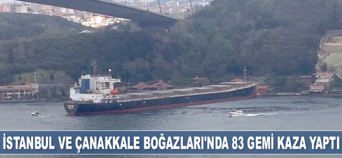 İstanbul ve Çanakkale Boğazları’nda üç buçuk yılda 83 gemi kaza yaptı