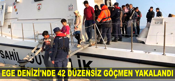 Enez’de 42 düzensiz göçmen yakalandı