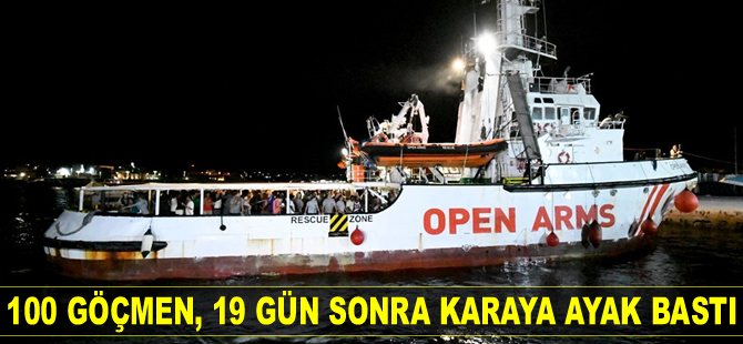 100 göçmen, 19 gün sonra karaya ayak bastı