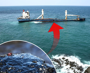 Şile'de karaya oturan ‘Natalia’ isimli gemiden yakıt sızdı