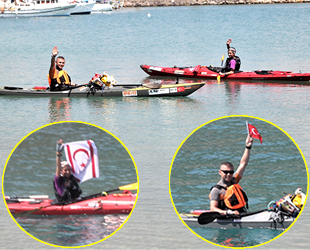 Mersin'den Kıbrıs'a kanoyla yolculuk başladı