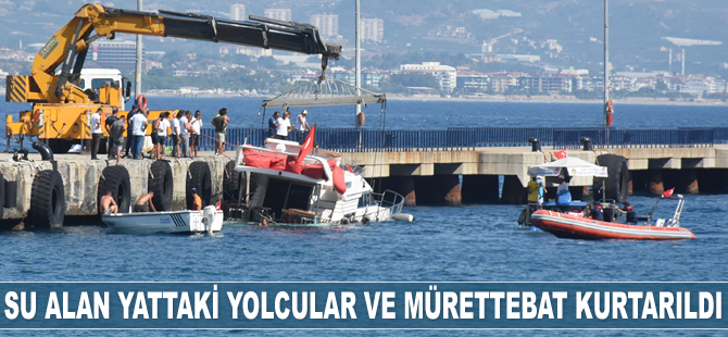 Alanya'da su alan yattaki yolcular ve mürettebat kurtarıldı