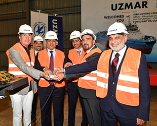 UZMAR’ın Kuveyt’e inşa edeceği römorkörün çelik kesme töreni yapıldı