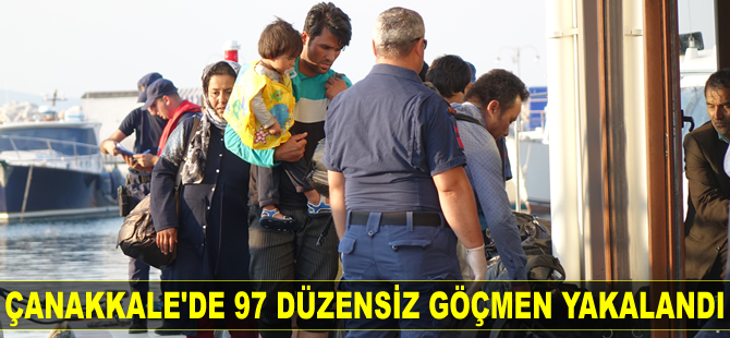 Çanakkale'de 97 düzensiz göçmen yakalandı
