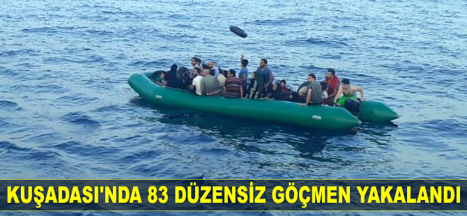 Kuşadası Körfezi’nde 83 düzensiz göçmen yakalandı