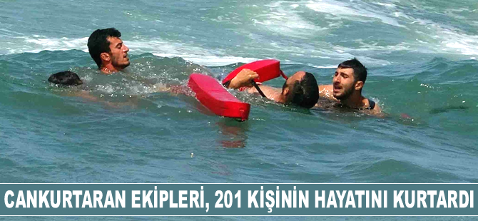 Cankurtaran ekipleri, 201 kişinin hayatını kurtardı
