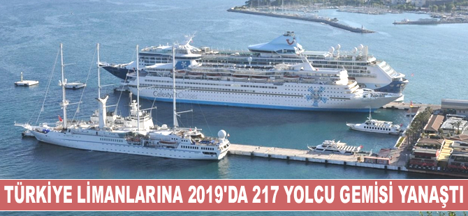 Türkiye limanlarına 2019’da 217 kruvaziyer gemisi yanaştı